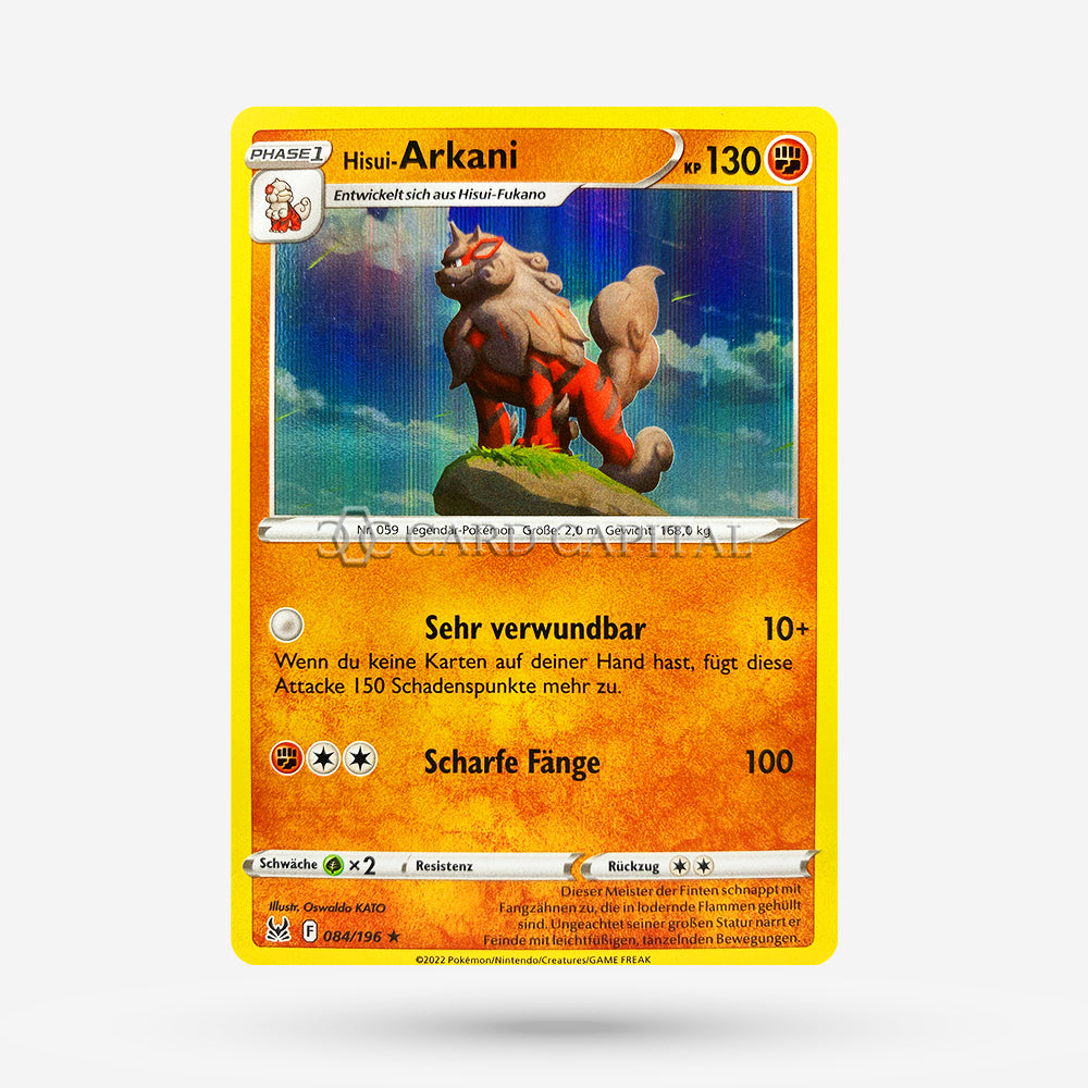 Hisui-Arkani LOR 084 Holo Rare DE NM+