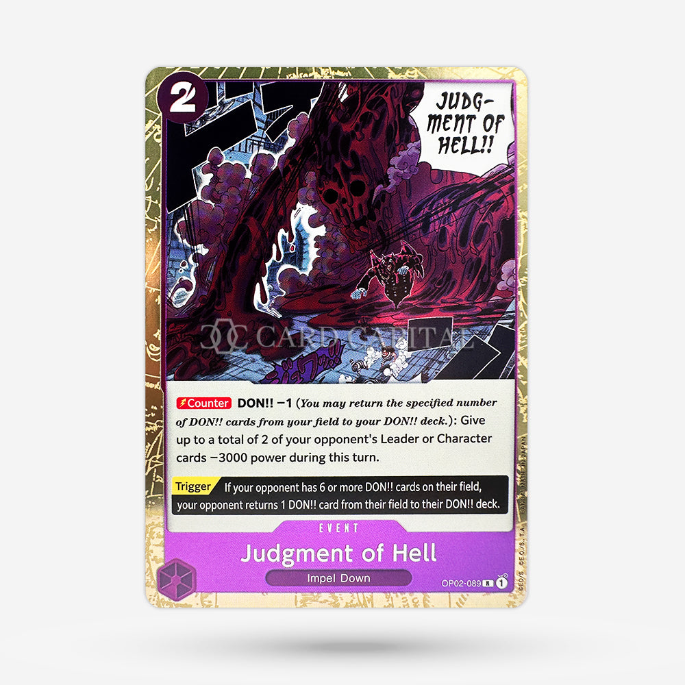 Judgement of Hell OP02-089 Rare EN NM+