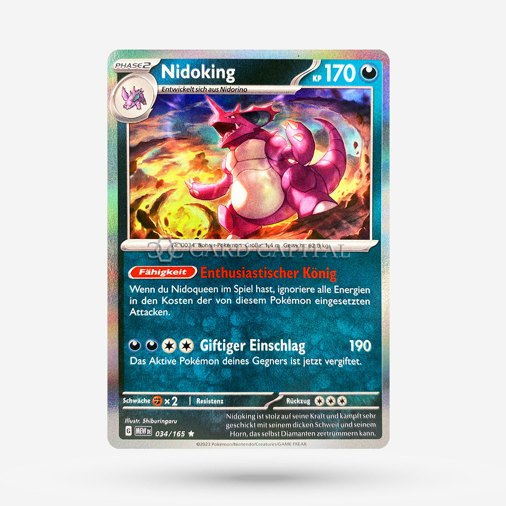 Nidoking MEW 034 Rare DE NM+