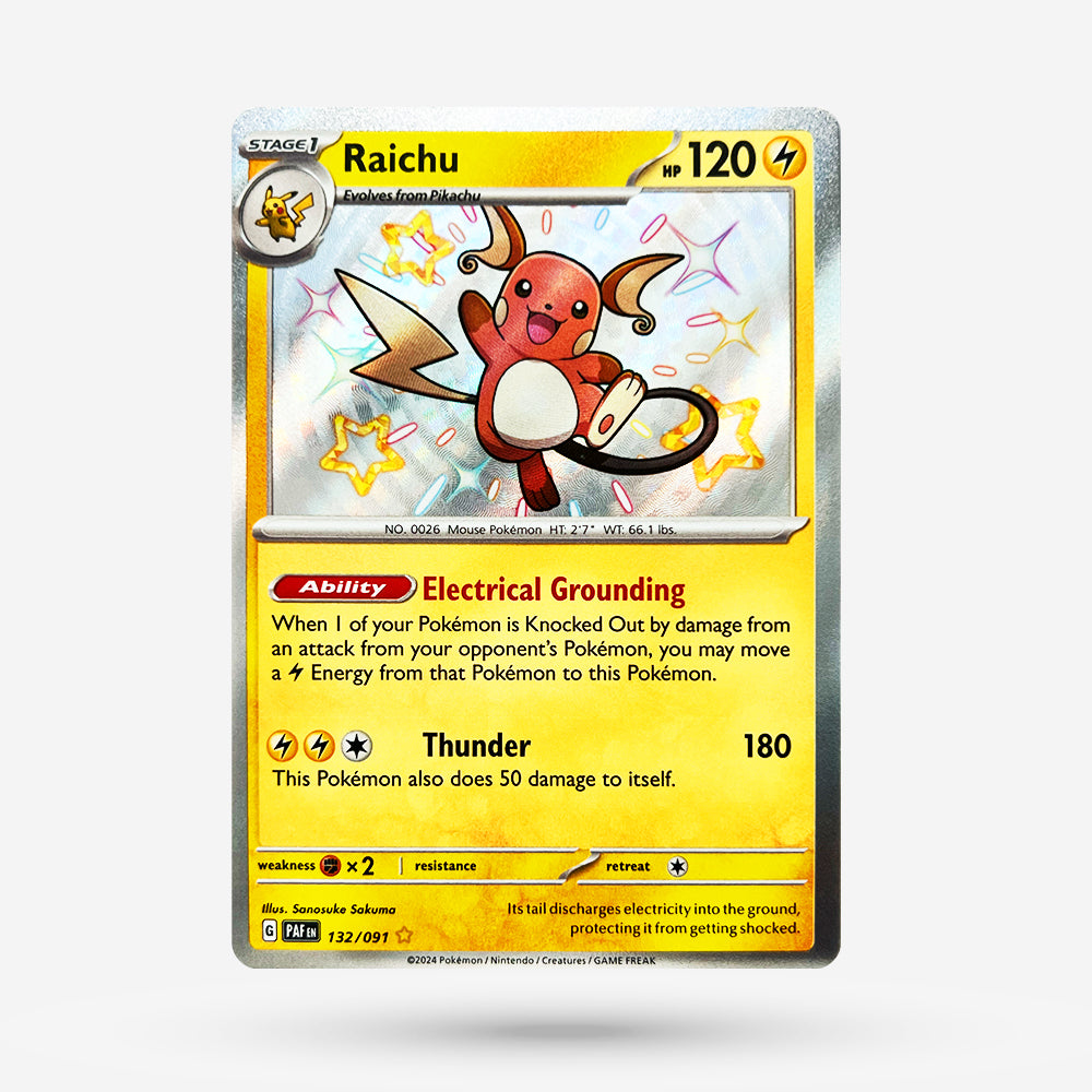 Raichu PAF 132 Shiny Rare EN NM+
