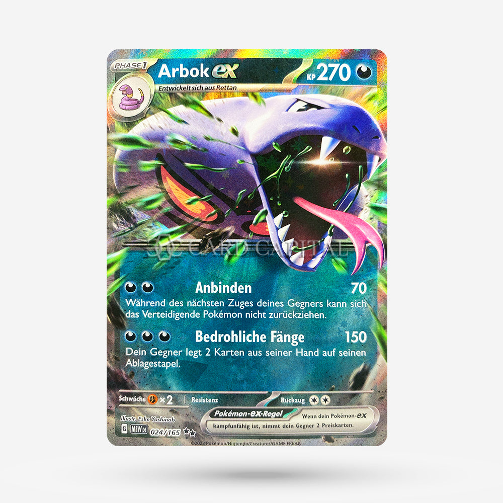 Arbok ex (MEW 024/165) Double Rare DE NM+ | CardCapital Arbok ex (MEW 024/165) Double Rare DE NM+ | CardCapital