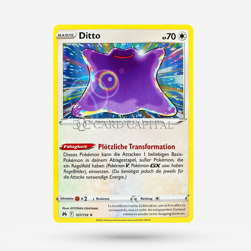 Pokemon TCG Crown Zenith 107/159 Ditto Holo Card Pokemon TCG Crown Zenith 107/159 Ditto Holo Card