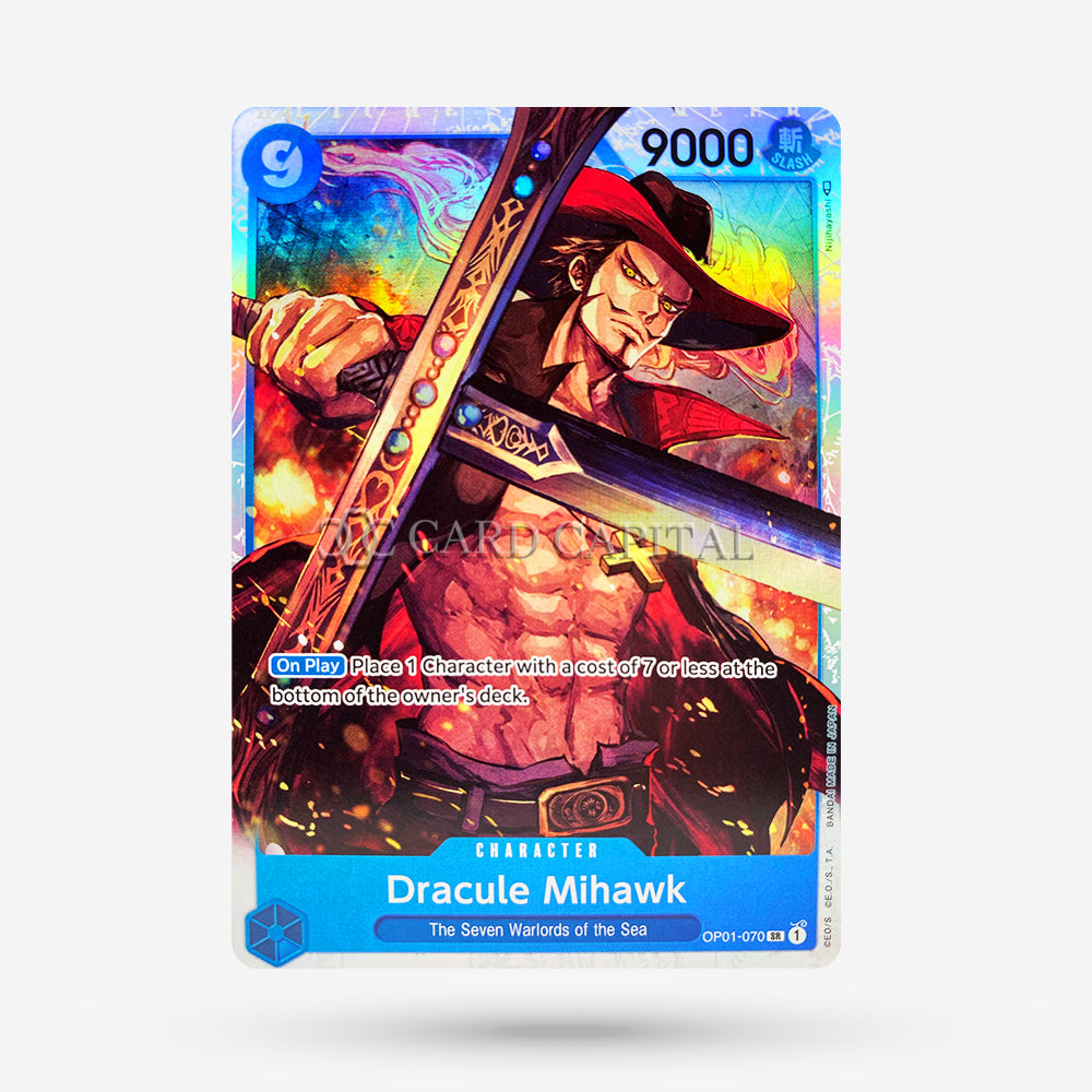 Dracule Mihawk OP01-070 Super Rare Pre-Errata EN MT+ Dracule Mihawk OP01-070 Super Rare Pre-Errata EN MT+