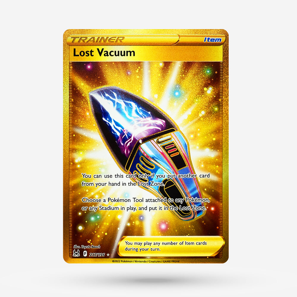 gold lost vacuum pokemon card Lost Vacuum Gold (217/196)