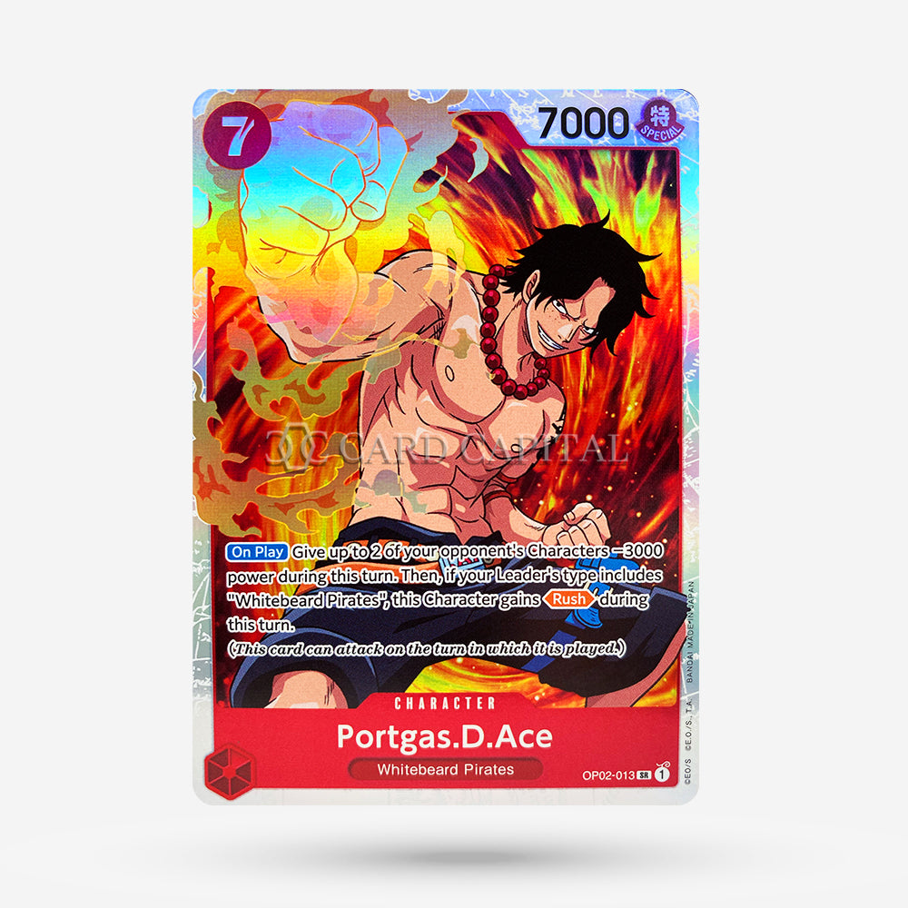 op02 rare cards Portgas.D.Ace OP02-013 Super Rare EN NM+