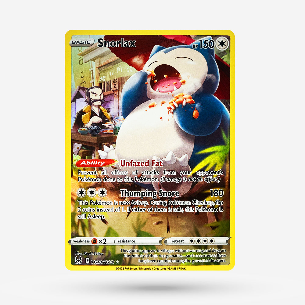 Snorlax LOR TG10 Illustration Rare EN NM+ Snorlax LOR TG10 Illustration Rare EN NM+