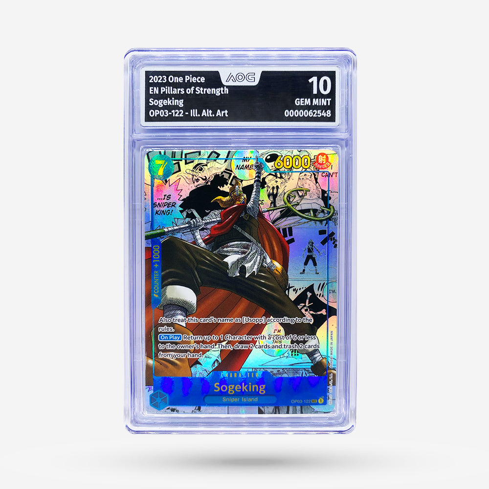one piece card game sogeking Sogeking (OP03-122) Manga Rare EN AOG GEM MINT 10