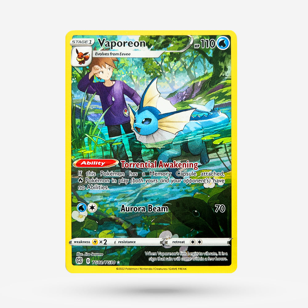 Vaporeon BRS TG02 Illustration Rare EN NM+ | CardCapital Vaporeon BRS TG02 Illustration Rare EN NM+ | CardCapital