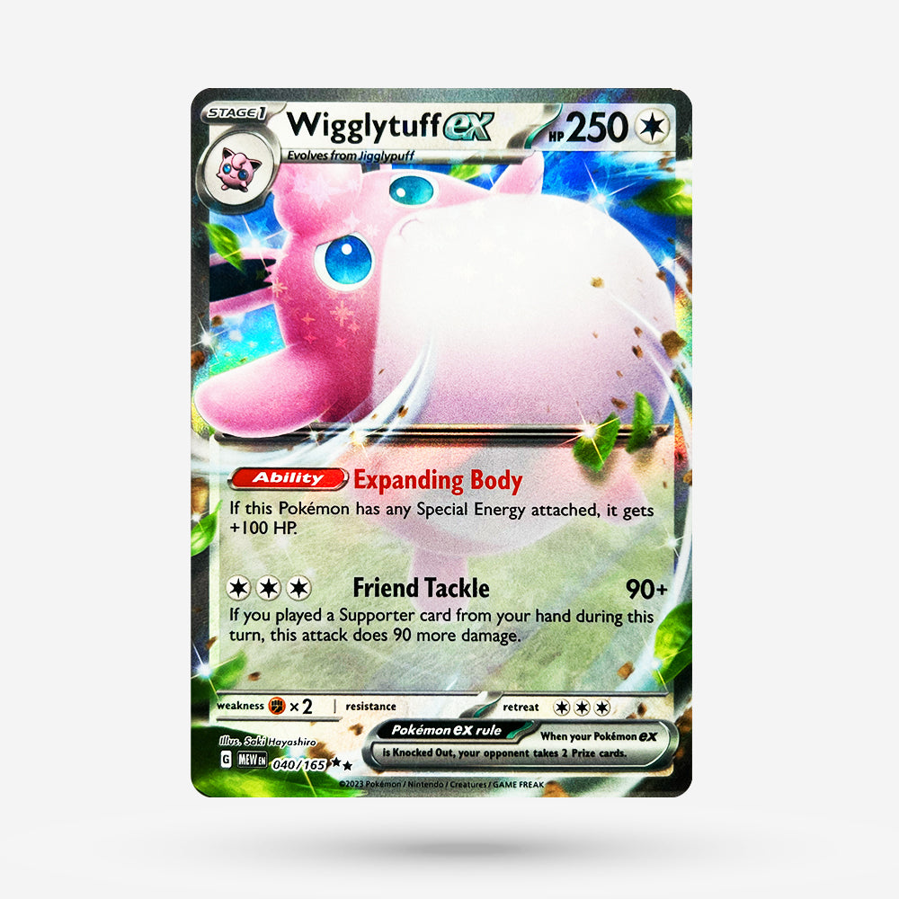 shiny wigglytuff pokemon card 1999 Jungle No Symbol Holo #16/64, High Grade, No Creases Card Number / Rarity Wigglytuff ex 040/165 - Pokemon
