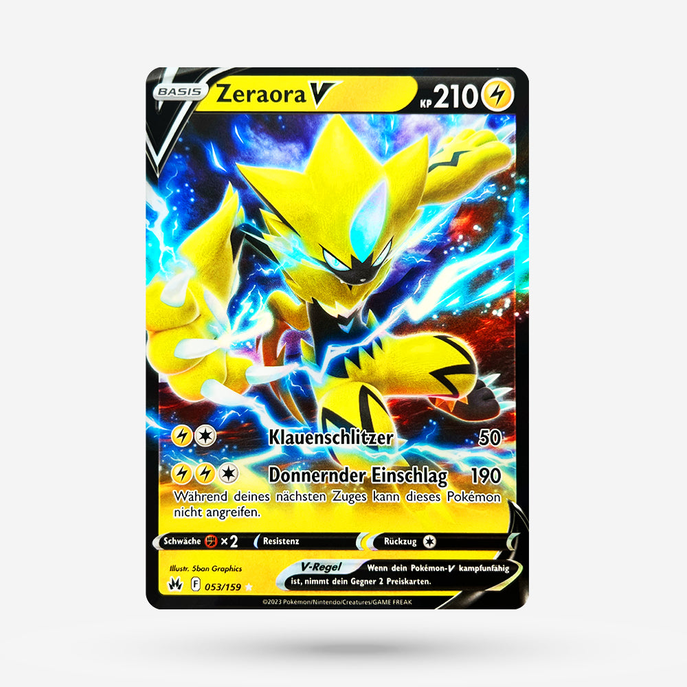 zeraora v pokemon card Zeraora V 053/159 HP210 Crown Zenith Ultra Rare Holo Pokemon TCG Card - NM